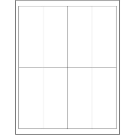 Box Partners Tape Logic LL163 2 x 5 in. White Rectangle Laser Labels - Pack of 800 LL163